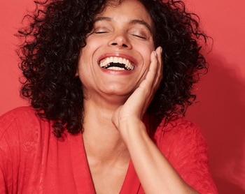 Girl smiling with white teeth