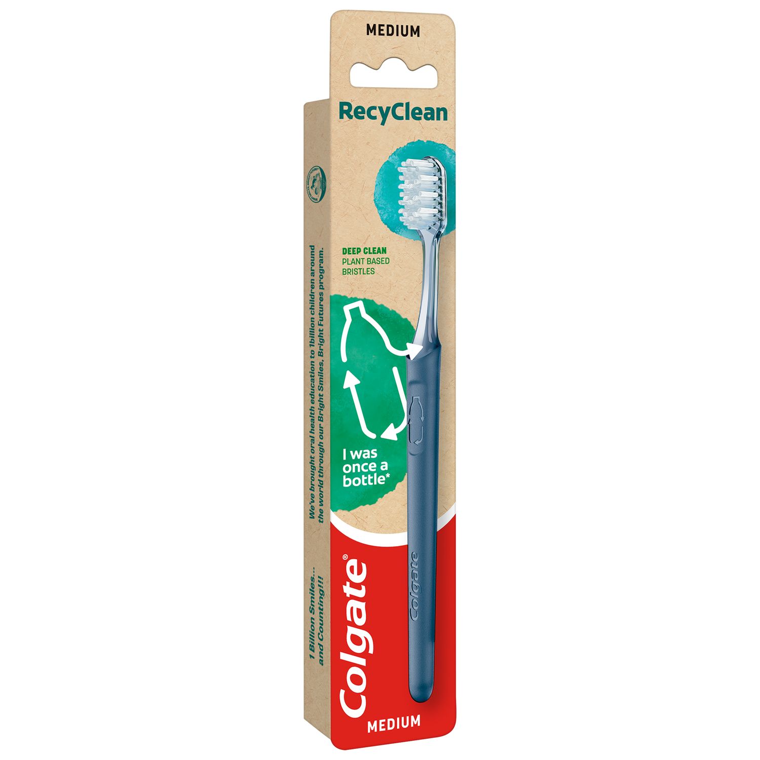 מברשת שיניים ידנית Colgate Recyclean Medium