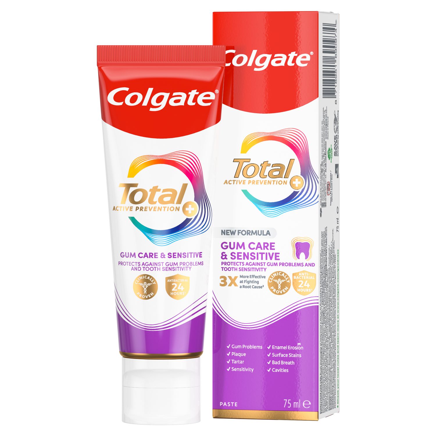 משחת שיניים Colgate Total Active Prevention + Gum Care & Sensitivity