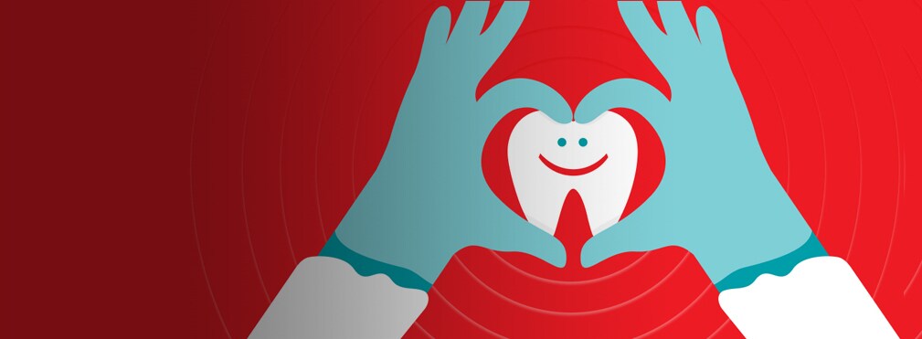 hands making heart shape around tooth hands making heart shape around tooth