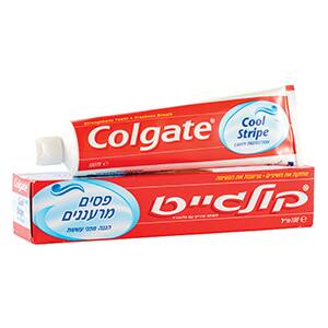 קולגייט פסים מרעננים משחת שיניים ג’ל להגנה מפני עששת