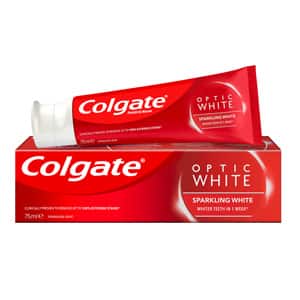 קולגייט אופטיק וייט משחת שיניים ספרקלינג וייט למראה שיניים לבנות יותר