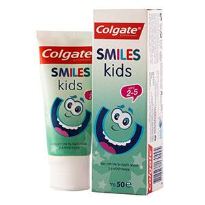 קולגייט סמייליס משחת שיניים לילדים בגילאי 2-5 להגנה על שיני החלב מפני עששת