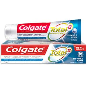 קולגייט טוטאל משחת שיניים פרו ויזבל אקשן עם קצף פעיל לפה בריא יותר 75 מ"ל